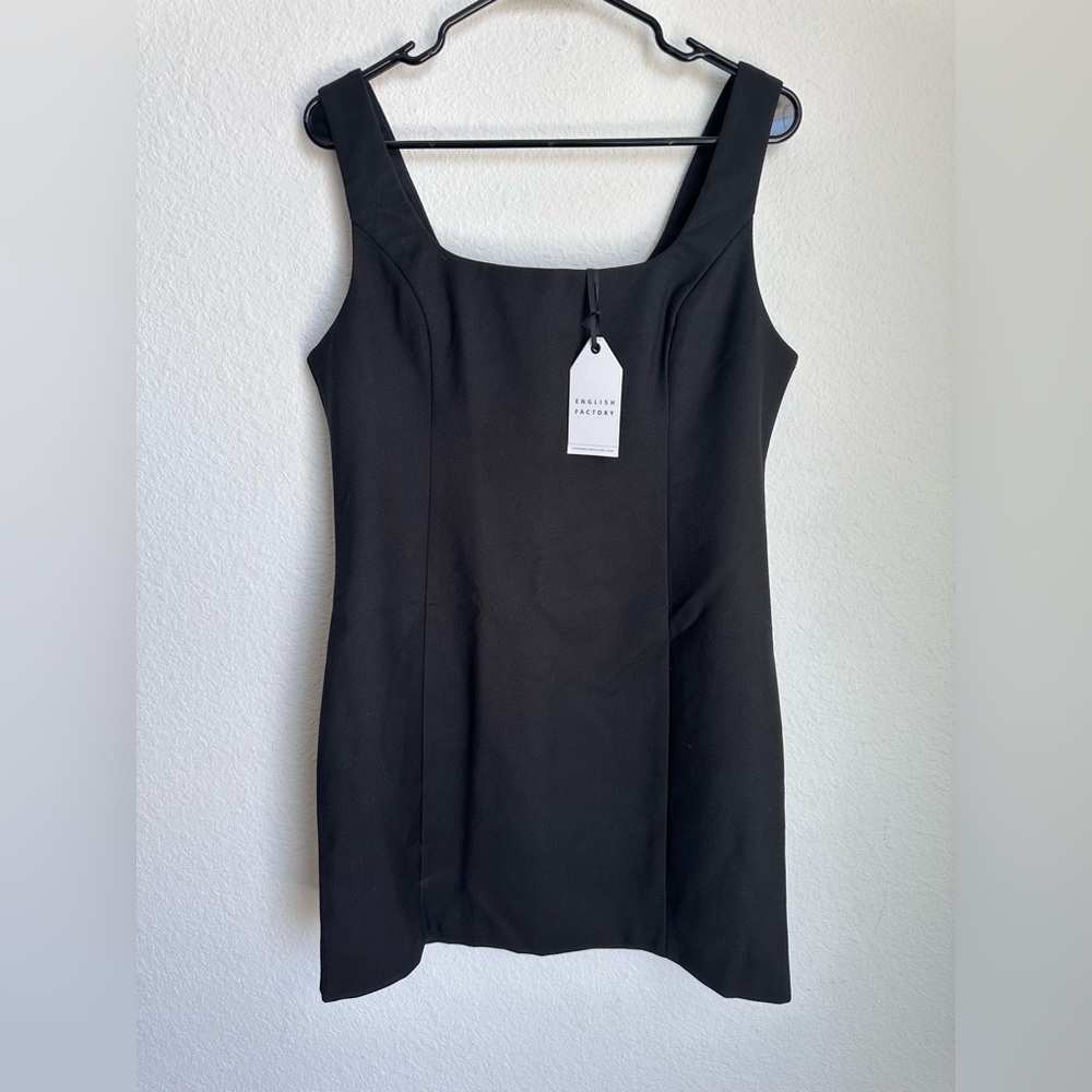 NWT Anthropologie English Factory Sleeveless Square Neck ALine Mini Dress Medium - Picture 5 of 16